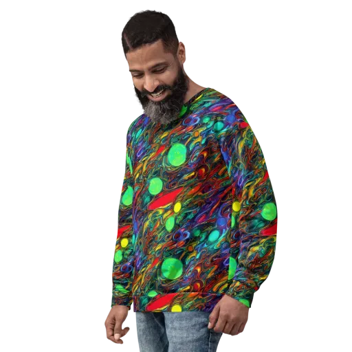 Galactic Fluid on a Sweatshirt