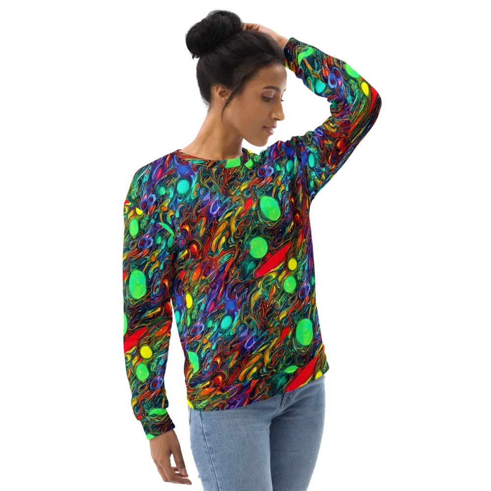 Galactic Fluid on Sweatshirt — Right Front