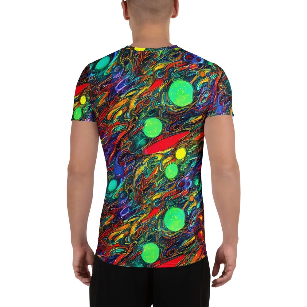 Galactic Fluid on Men's Athletic T-Shirt — Back