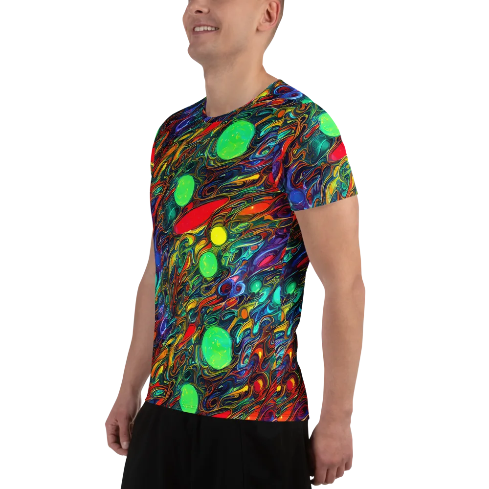 Galactic Fluid on Men's Athletic T-Shirt — Left