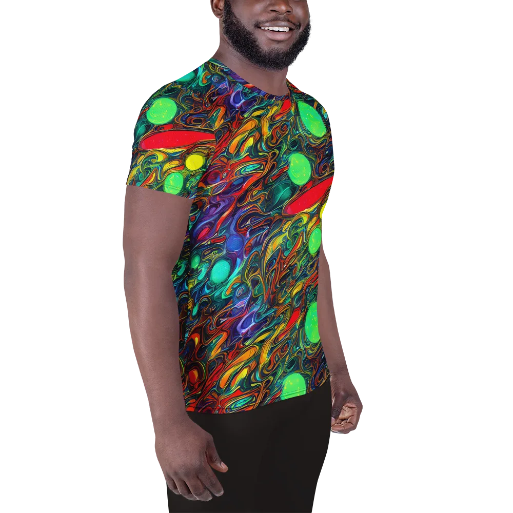 Galactic Fluid on Men's Athletic T-Shirt — Right