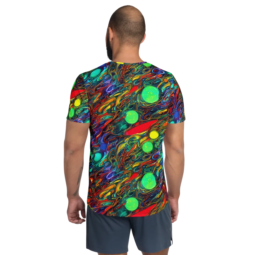 Galactic Fluid on Men's Athletic T-Shirt — Back