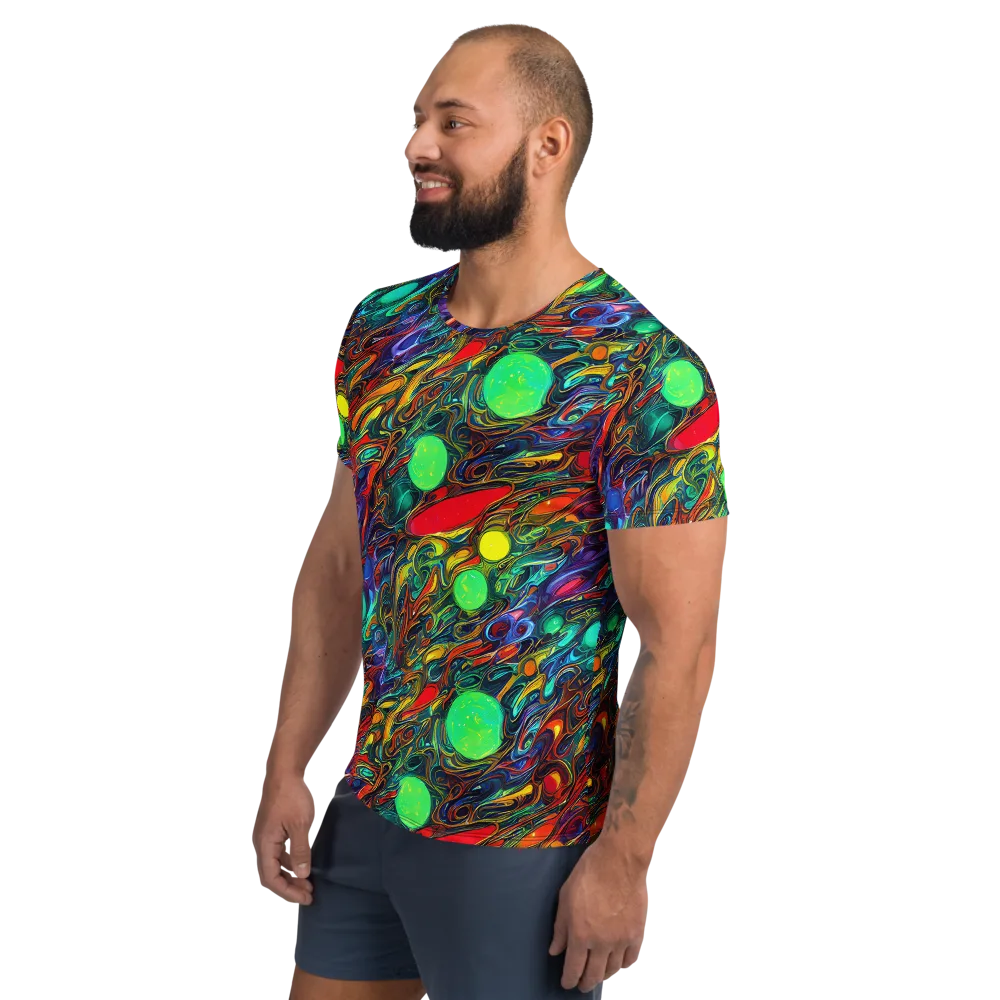 Galactic Fluid on Men's Athletic T-Shirt — Left