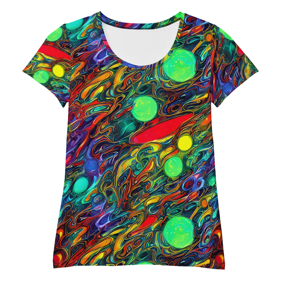 Galactic Fluid on Women's Athletic T-Shirt — Front