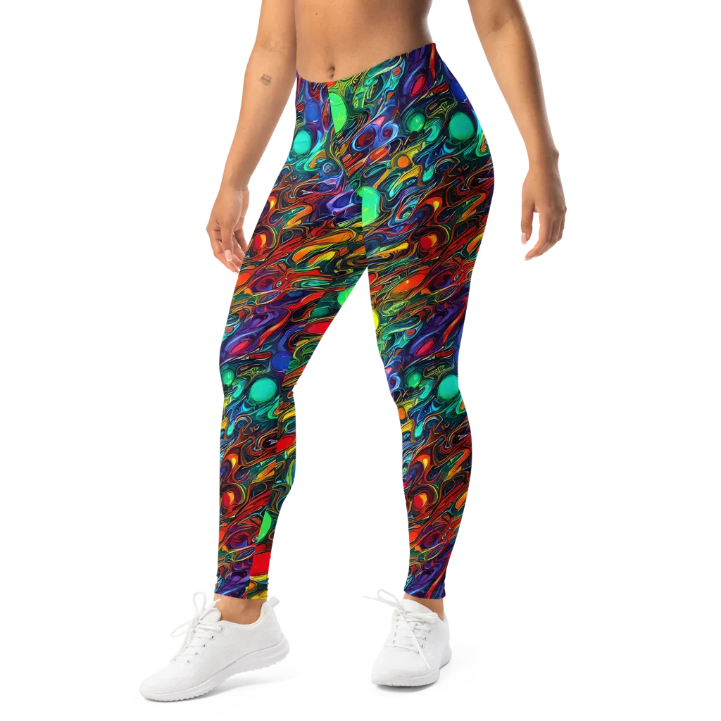 Galactic Fluid on Leggings — Left Front
