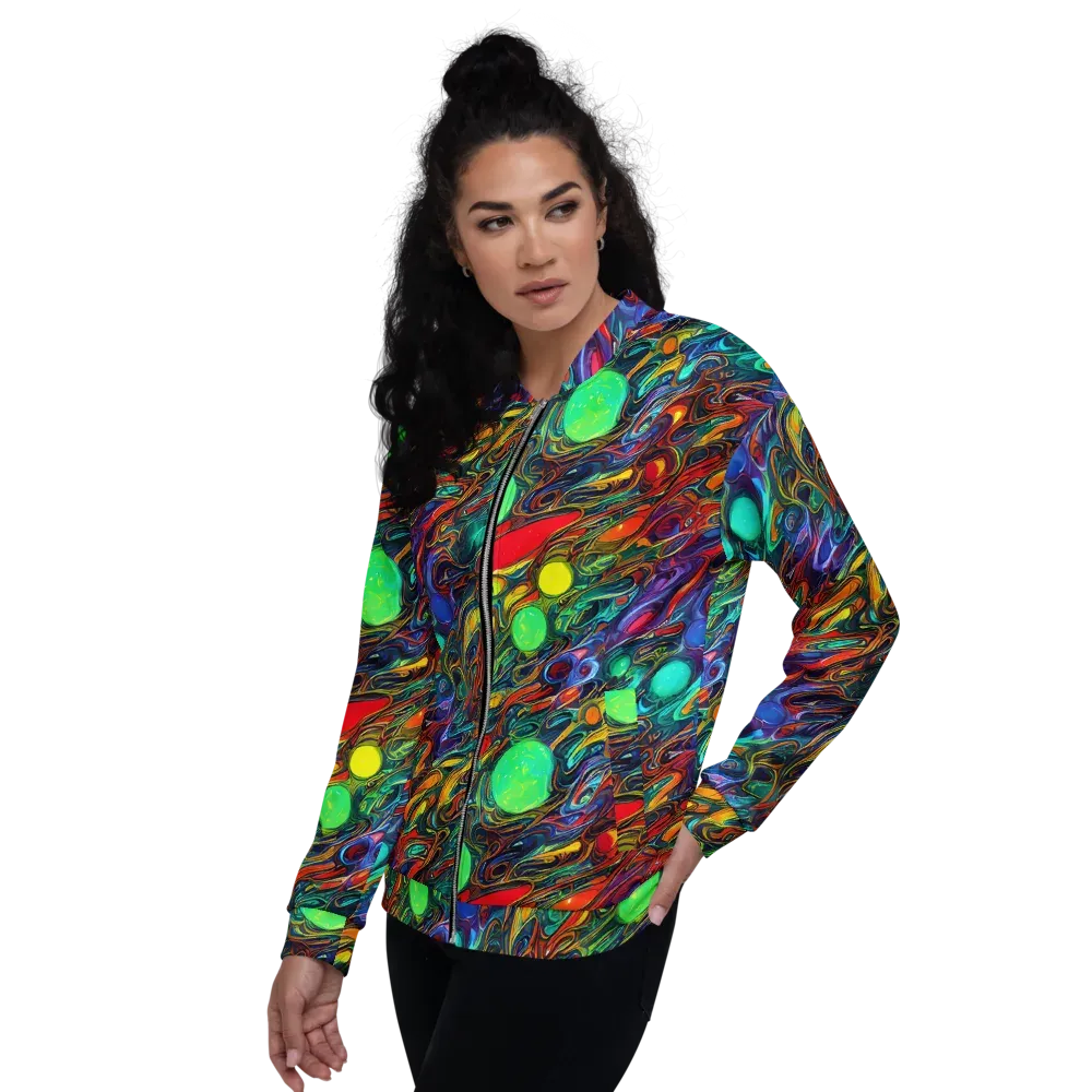 Galactic Fluid on Bomber Jacket — Left