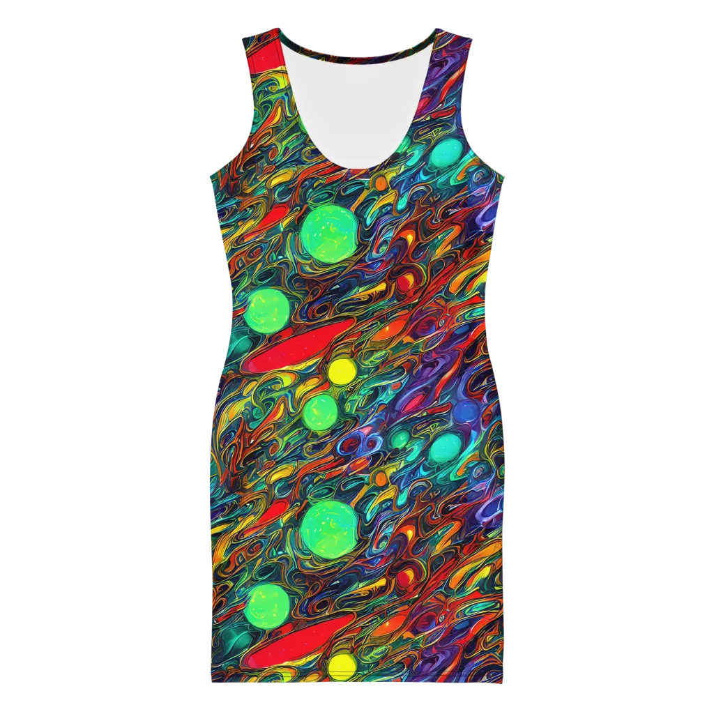 Galactic Fluid on Bodycon Dress — Front