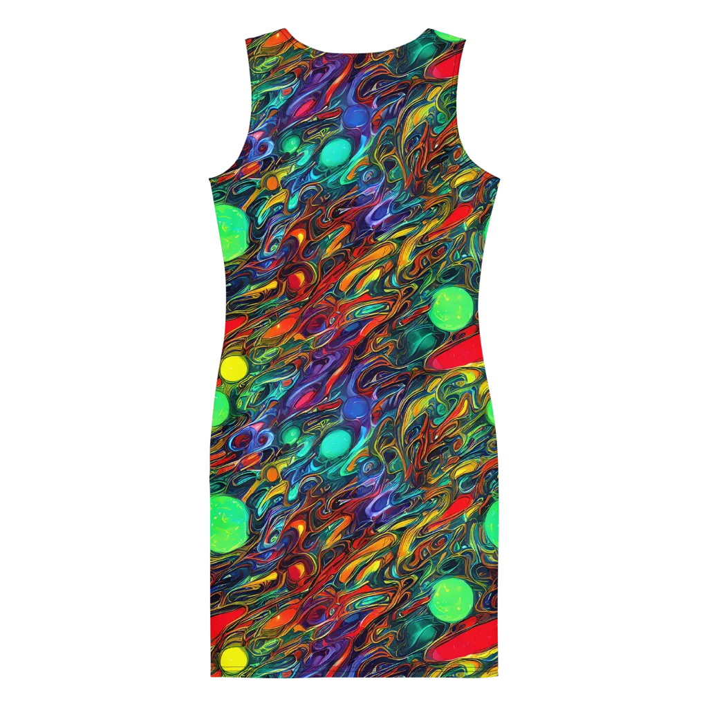 Galactic Fluid on Bodycon Dress — Back