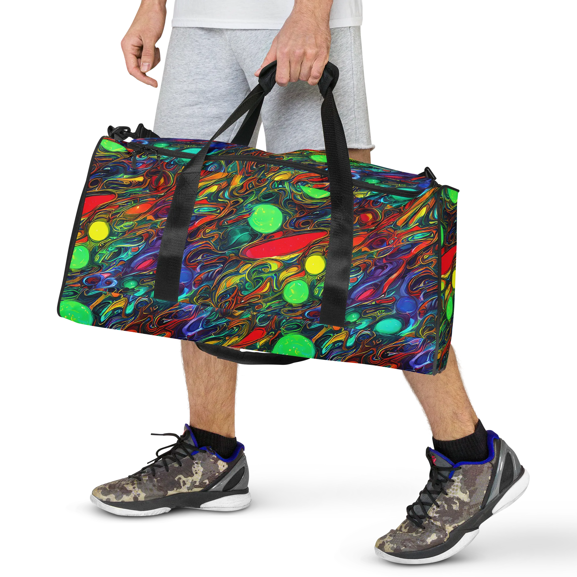 Galactic Fluid on Duffle Bag — Front