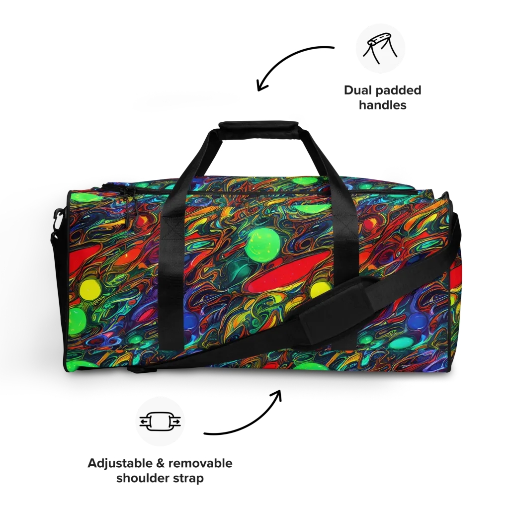Galactic Fluid on Duffle Bag — Front