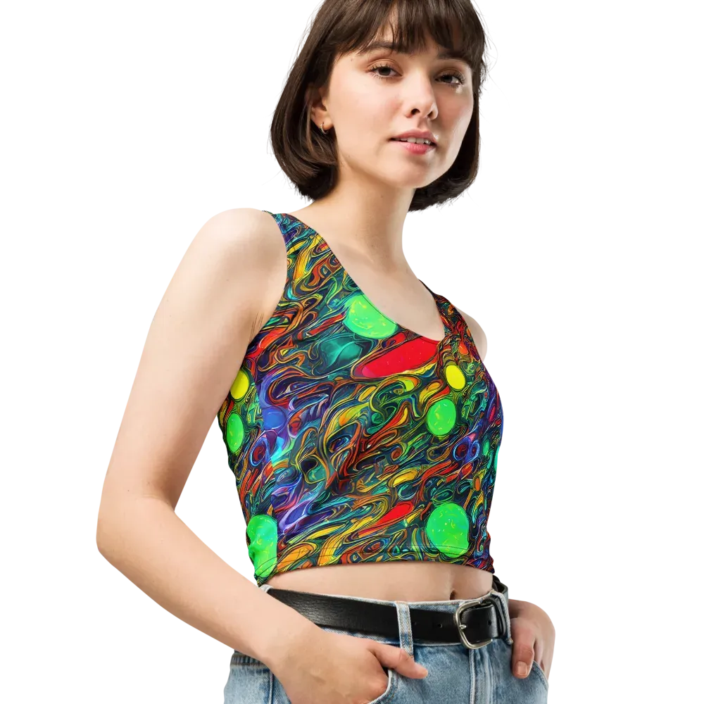 Galactic Fluid on Crop Top — Right Front