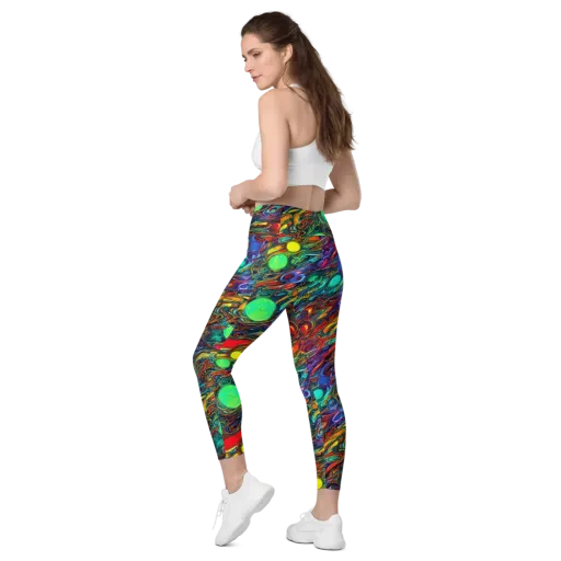 Galactic Fluid on a Leggings with Pockets