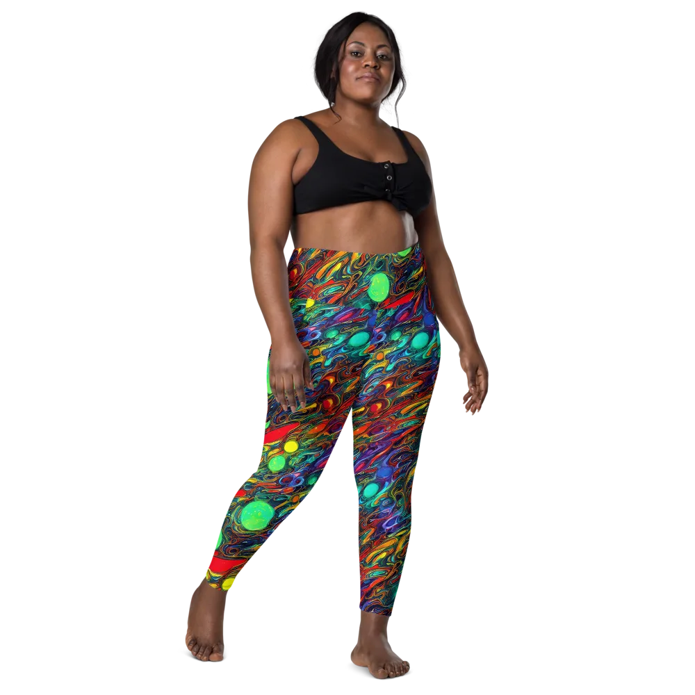 Galactic Fluid on Leggings with Pockets — Front