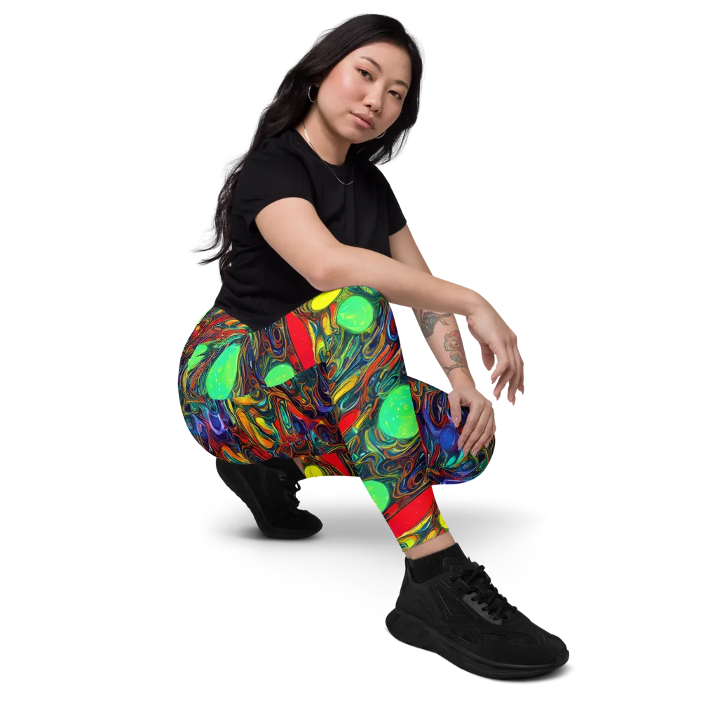 Galactic Fluid on Leggings with Pockets — Right Front