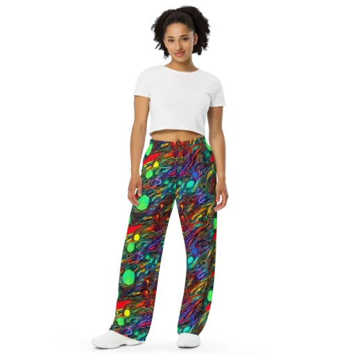 Galactic Fluid on a Wide-Leg Pants