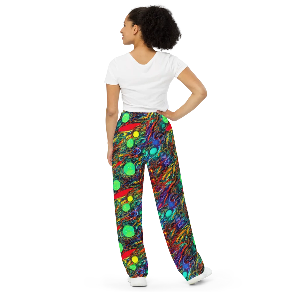 Galactic Fluid on Wide-Leg Pants — Back
