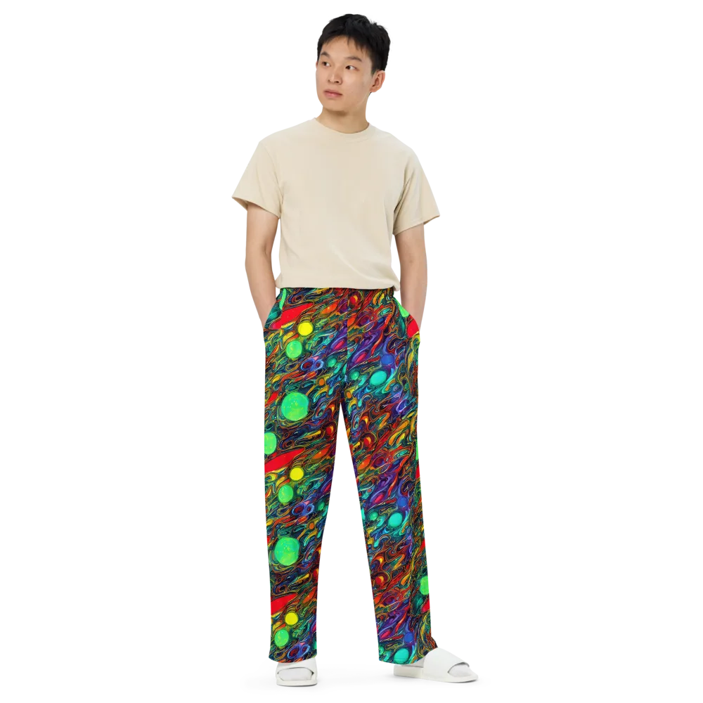 Galactic Fluid on Wide-Leg Pants — Front