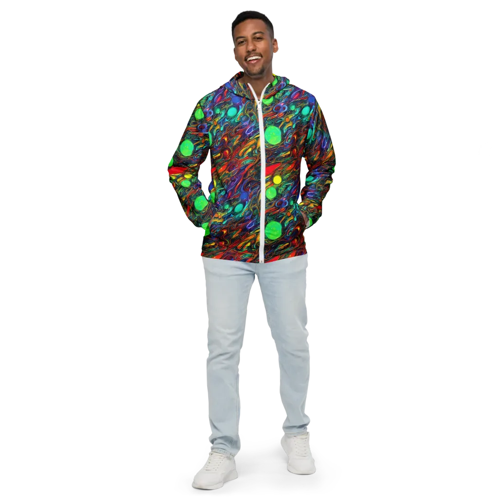 Galactic Fluid on Men's Windbreaker — Front