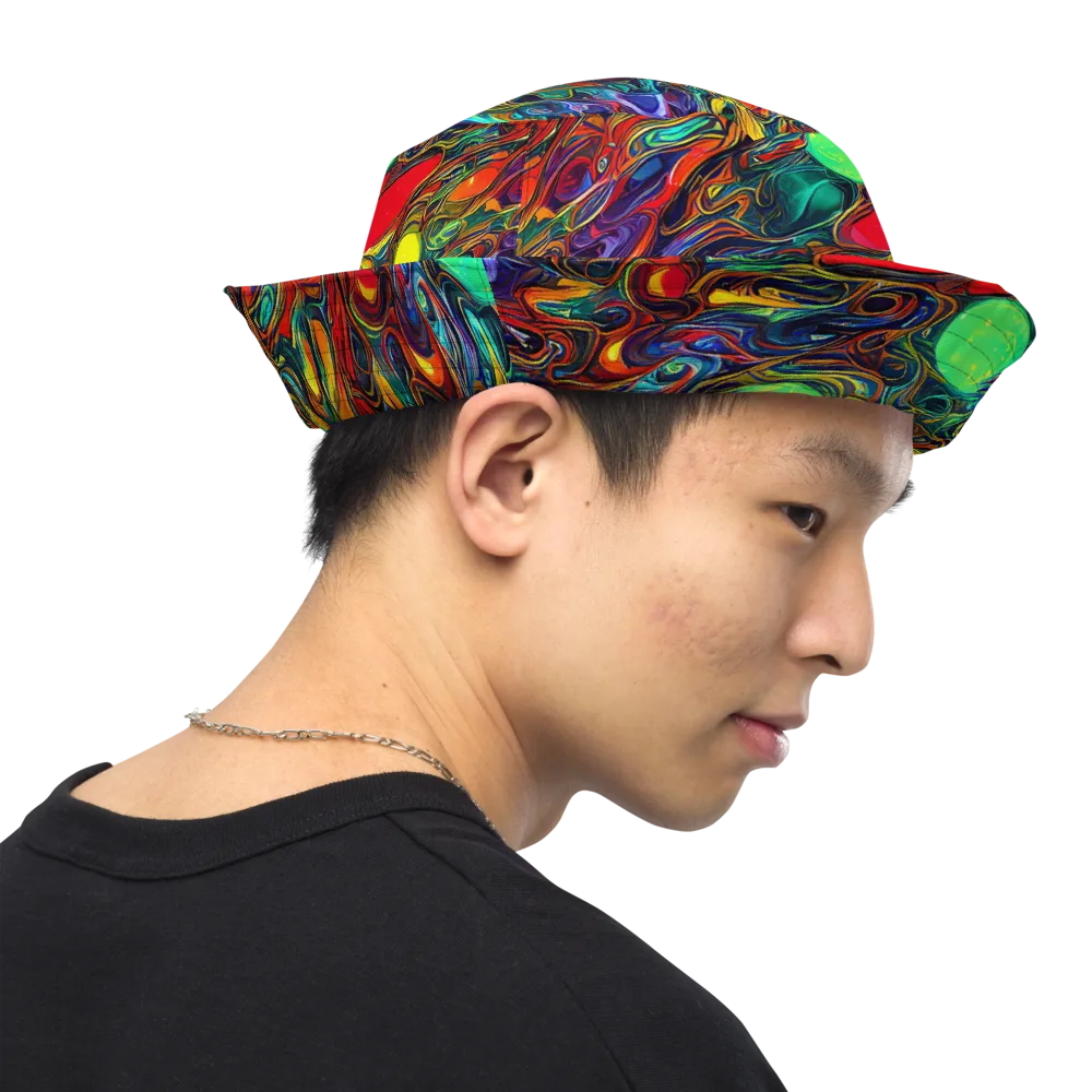 Galactic Fluid on Reversible Bucket Hat — Right Outside
