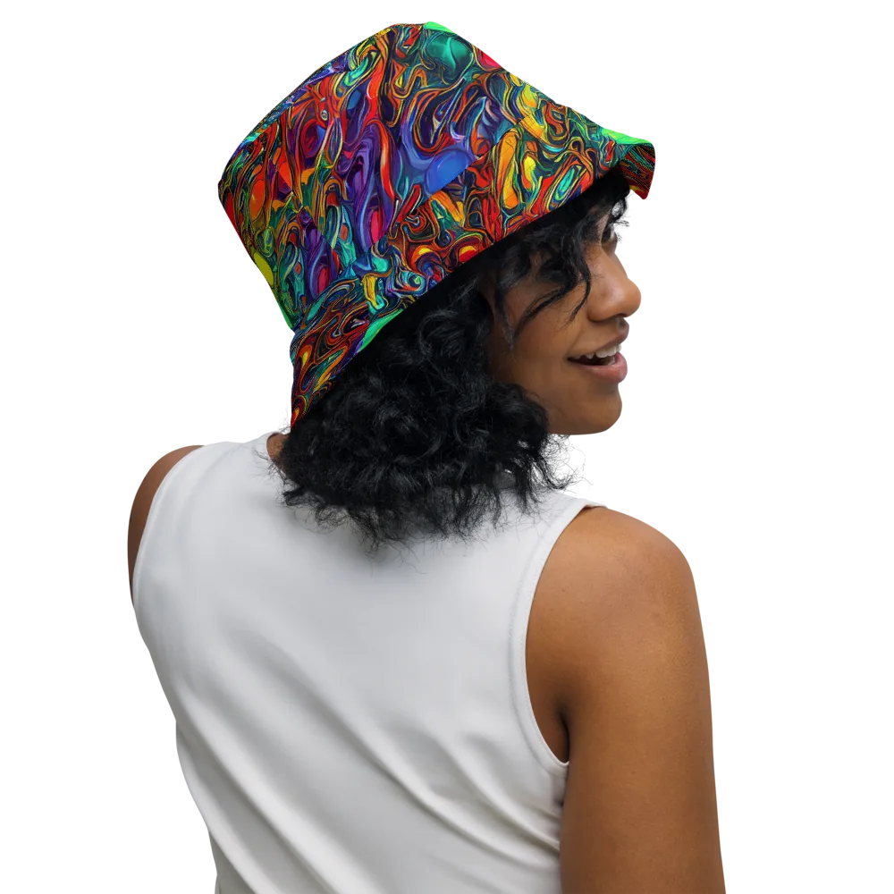 Galactic Fluid on Reversible Bucket Hat — Right Outside