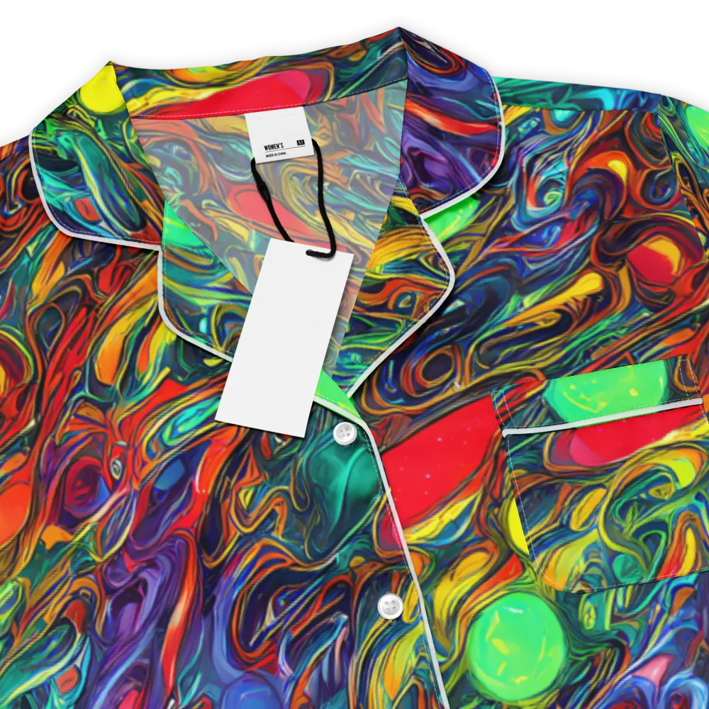 Galactic Fluid on Women's Short Sleeve Pajama Top — Product details