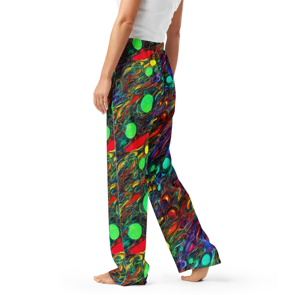 Galactic Fluid on Women's Pajama Pants — Left