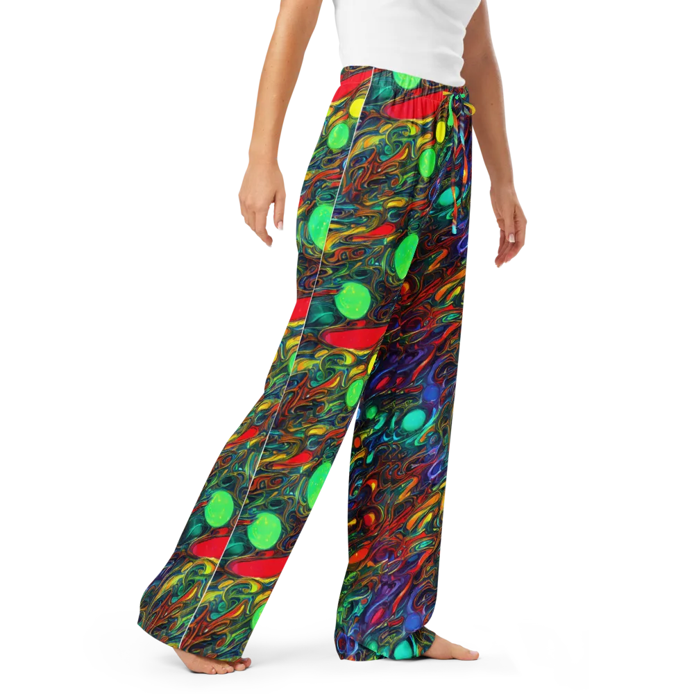 Galactic Fluid on Women's Pajama Pants — Right Front
