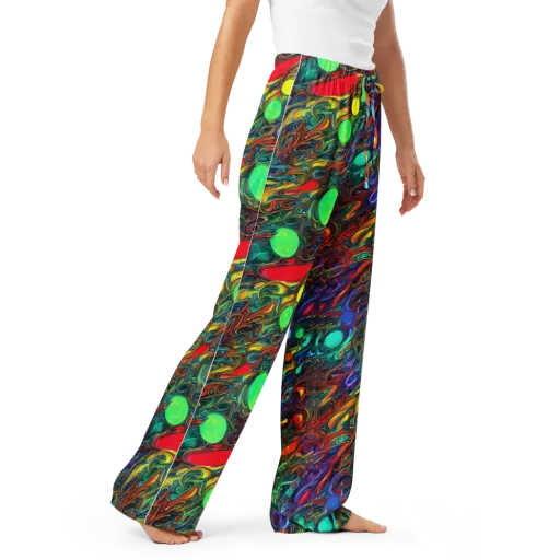 Galactic Fluid on a Women's Pajama Pants