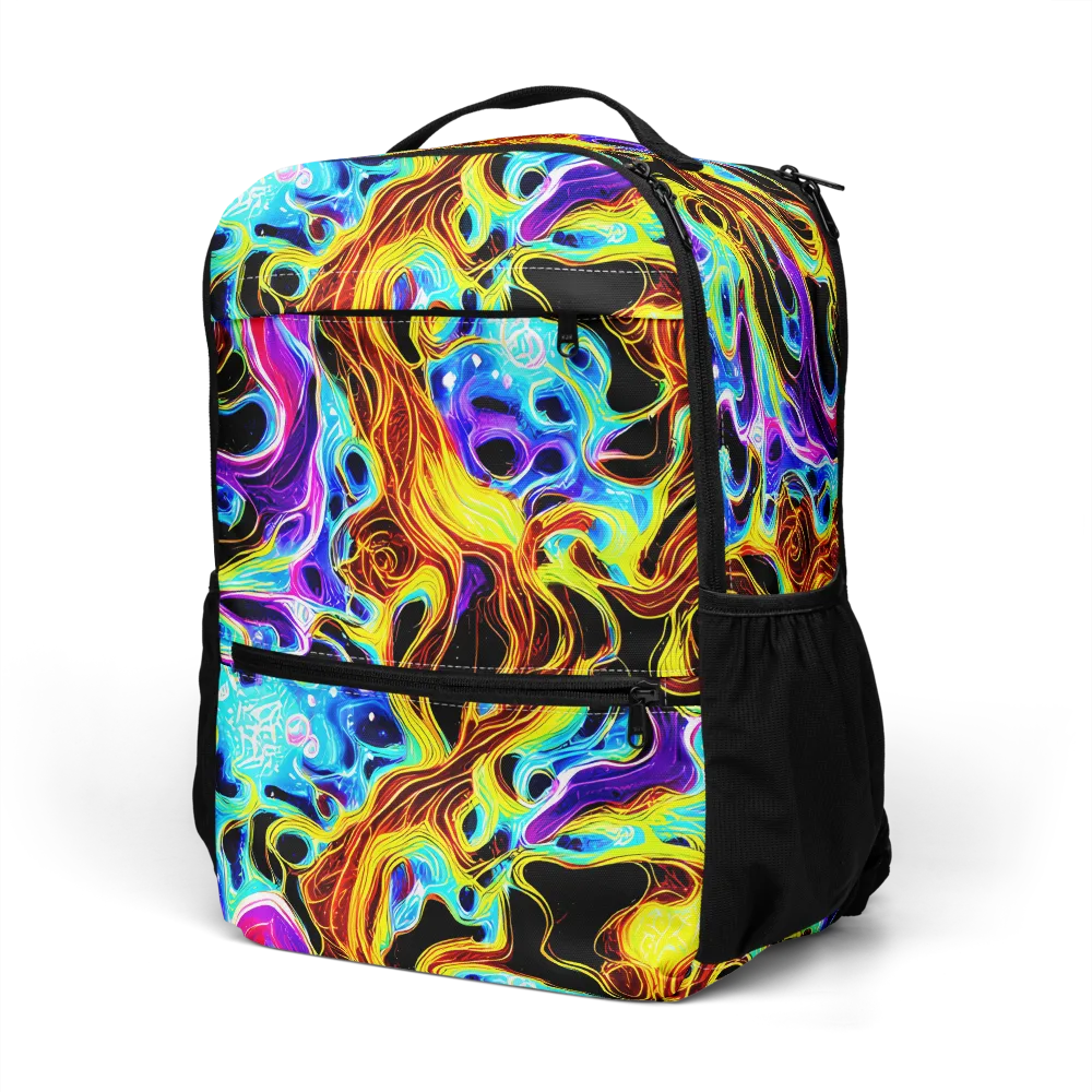 Blue Firestorm on Utility Backpack — Left Front