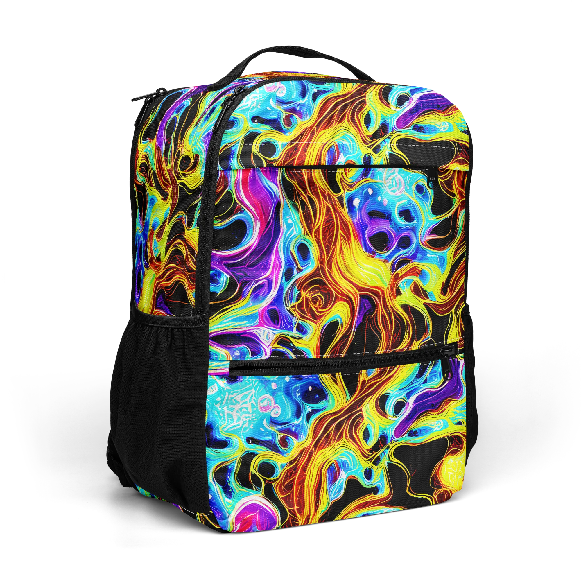 Blue Firestorm on Utility Backpack — Right Front