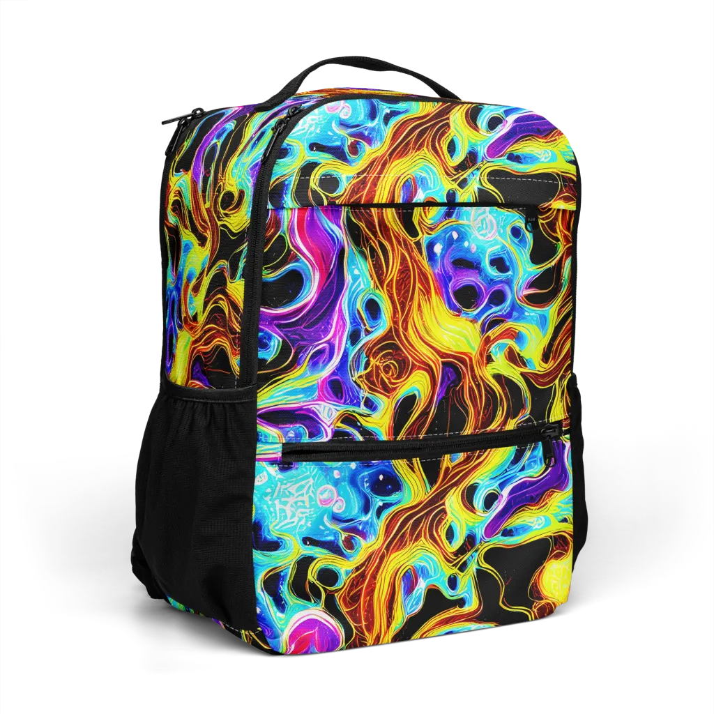 Blue Firestorm on Utility Backpack — Right Front