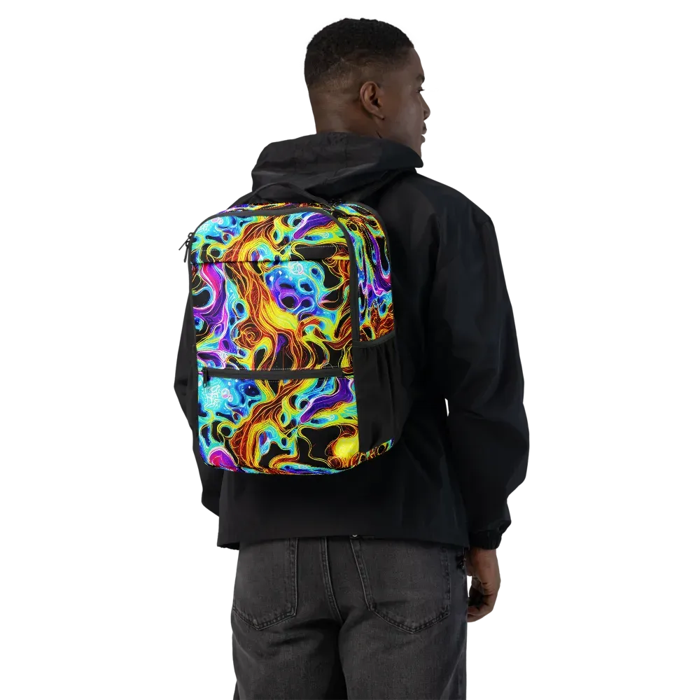 Blue Firestorm on Utility Backpack — Back