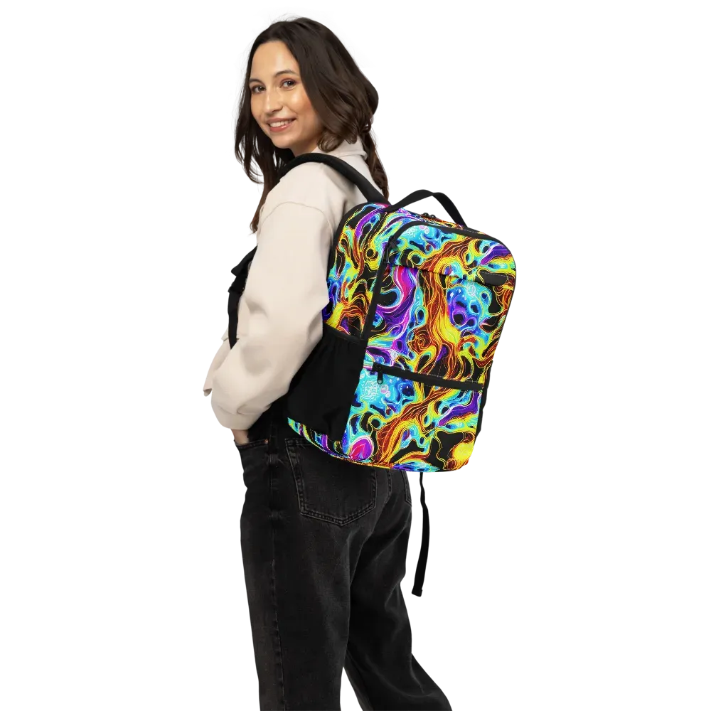 Blue Firestorm on Utility Backpack — Back