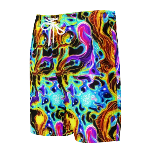 Blue Firestorm on a Men's Board Shorts