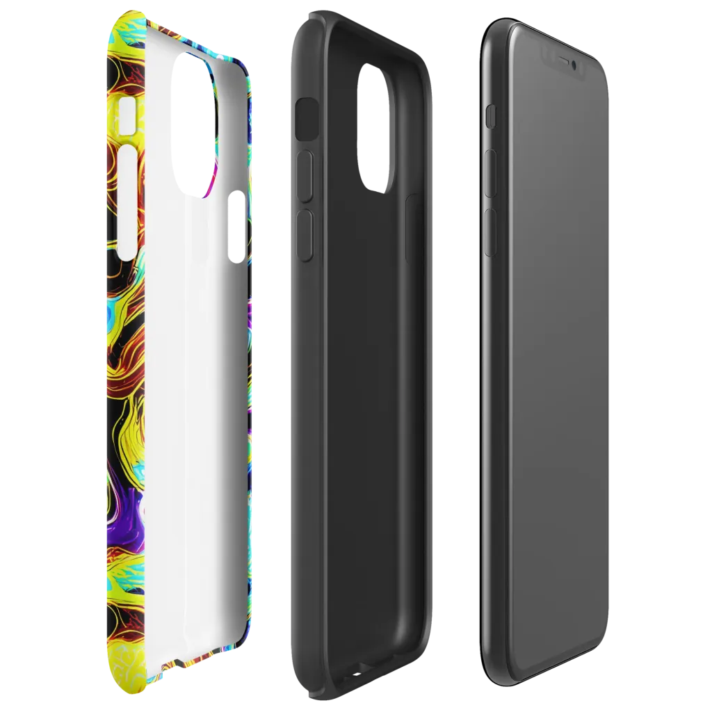 Blue Firestorm on Tough Case for iPhone® — Right