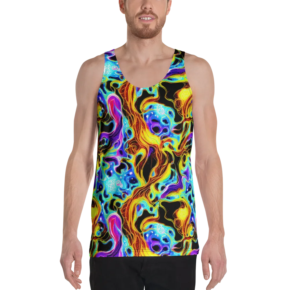 Blue Firestorm on Men's Tank Top — Front