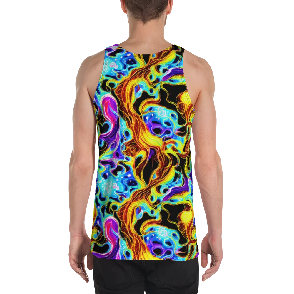 Blue Firestorm on Men's Tank Top — Back