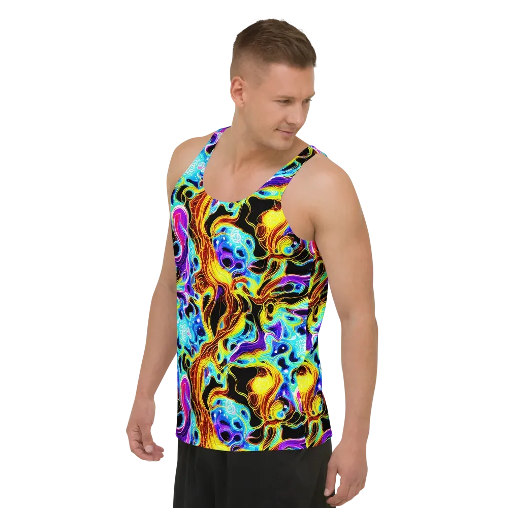 Blue Firestorm on Men's Tank Top — Left Front