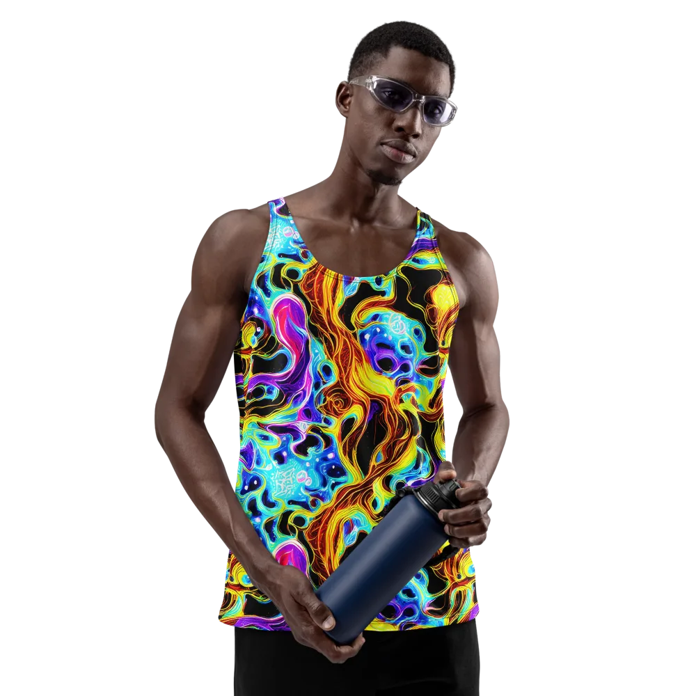 Blue Firestorm on Men's Tank Top — Front