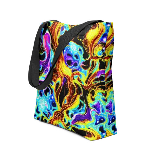 Blue Firestorm on a Tote Bag