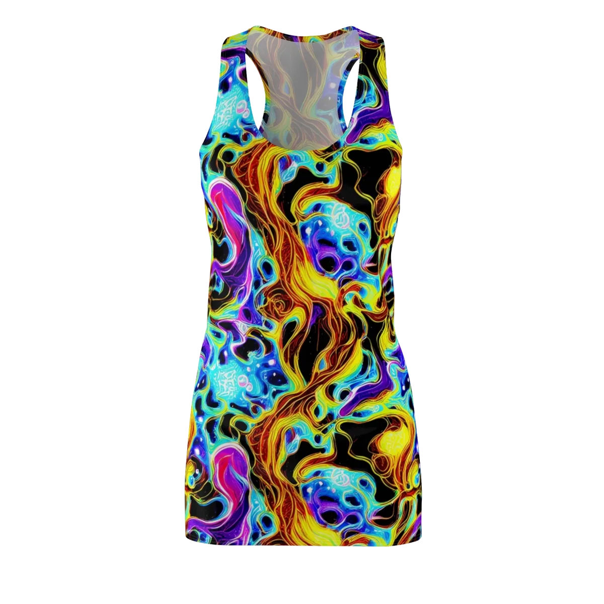 Blue Firestorm on Racerback Dress — Front