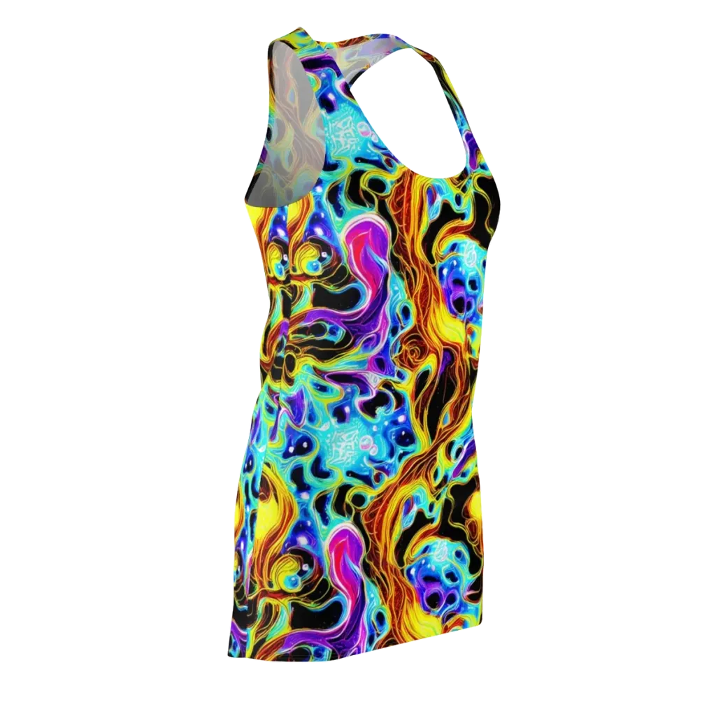 Blue Firestorm on Racerback Dress — Front Side