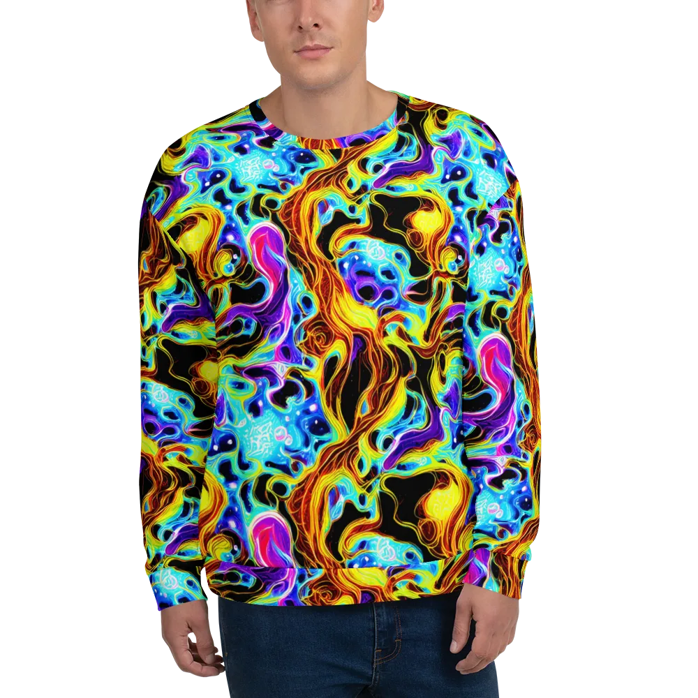Blue Firestorm on Sweatshirt — Front