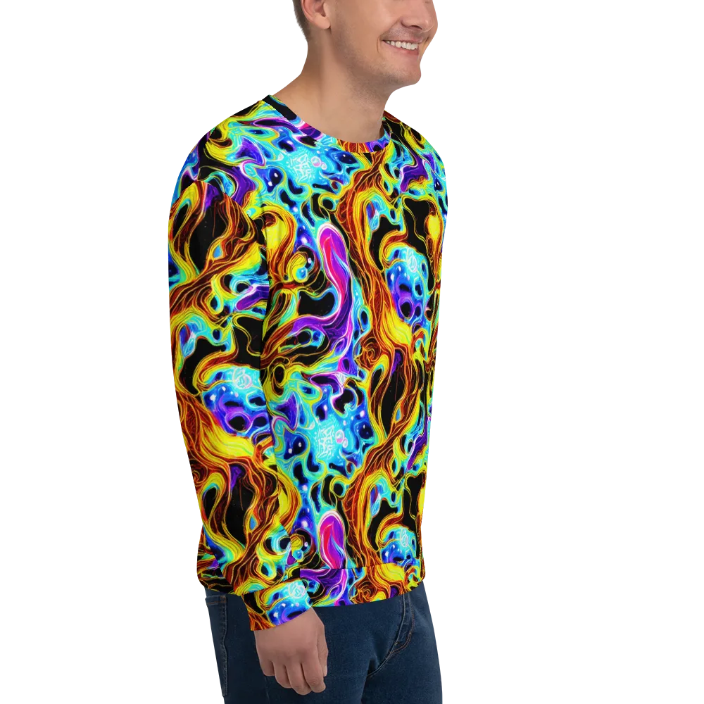 Blue Firestorm on Sweatshirt — Right Front