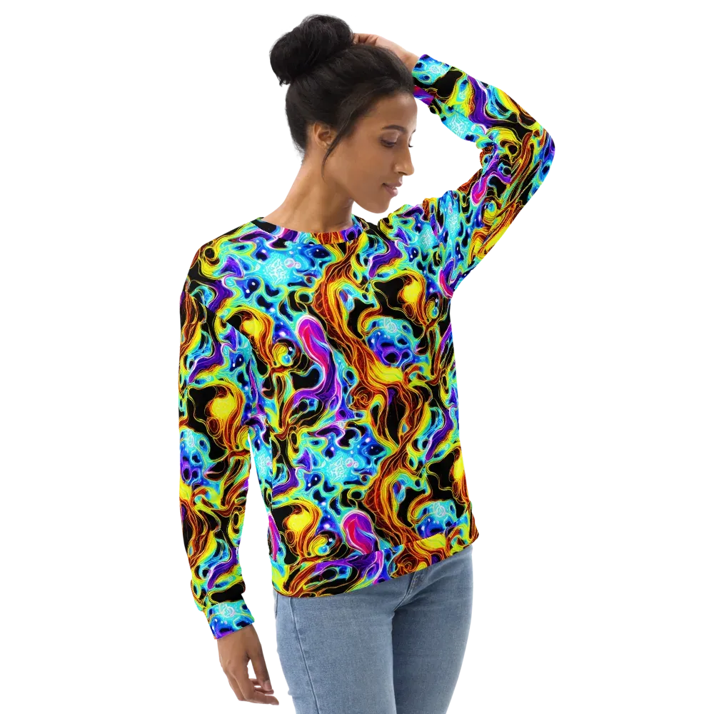 Blue Firestorm on Sweatshirt — Right Front