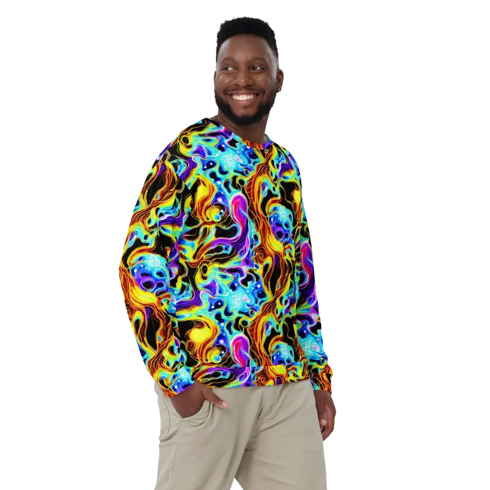Blue Firestorm on Sweatshirt — Front