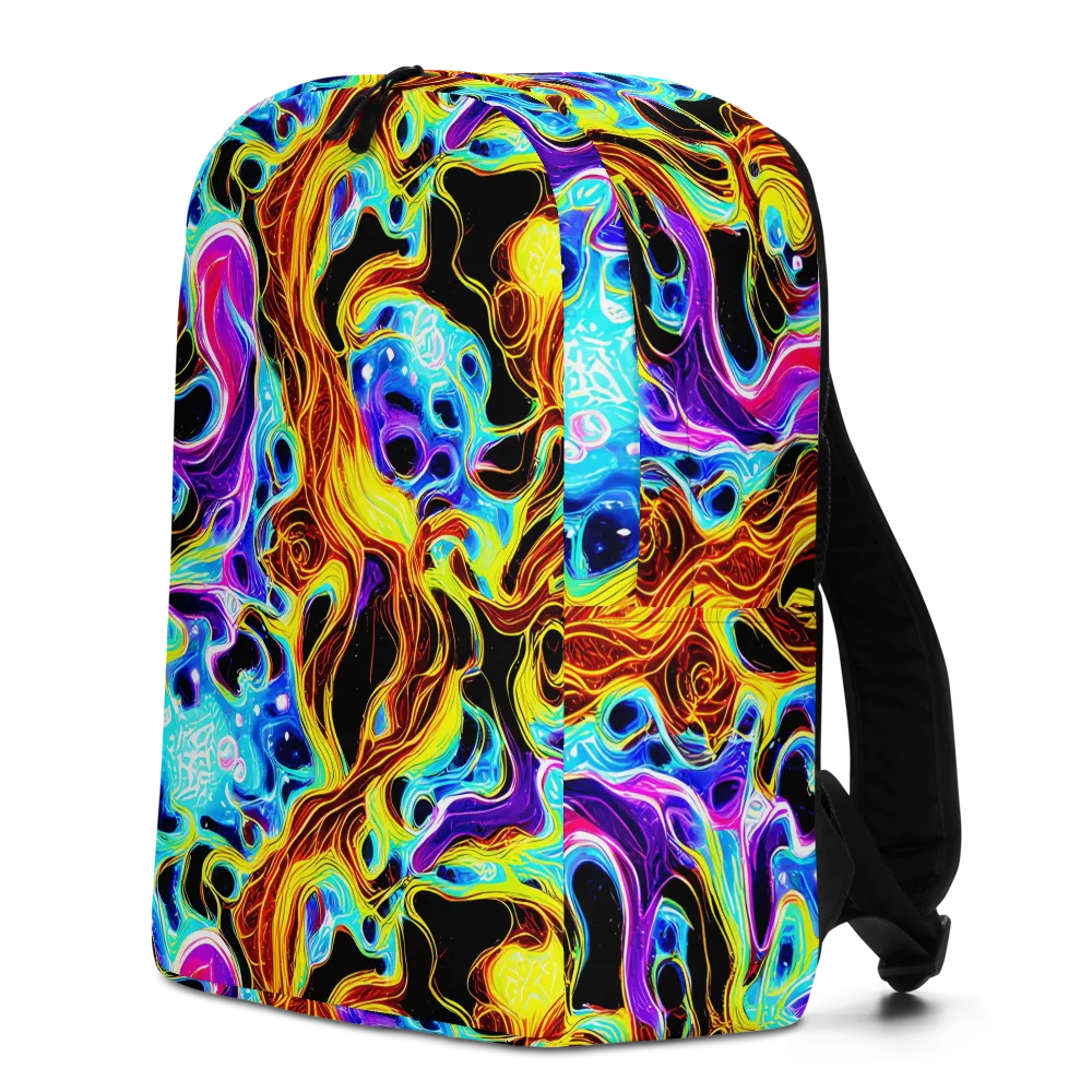 Blue Firestorm on Minimalist Backpack — Left