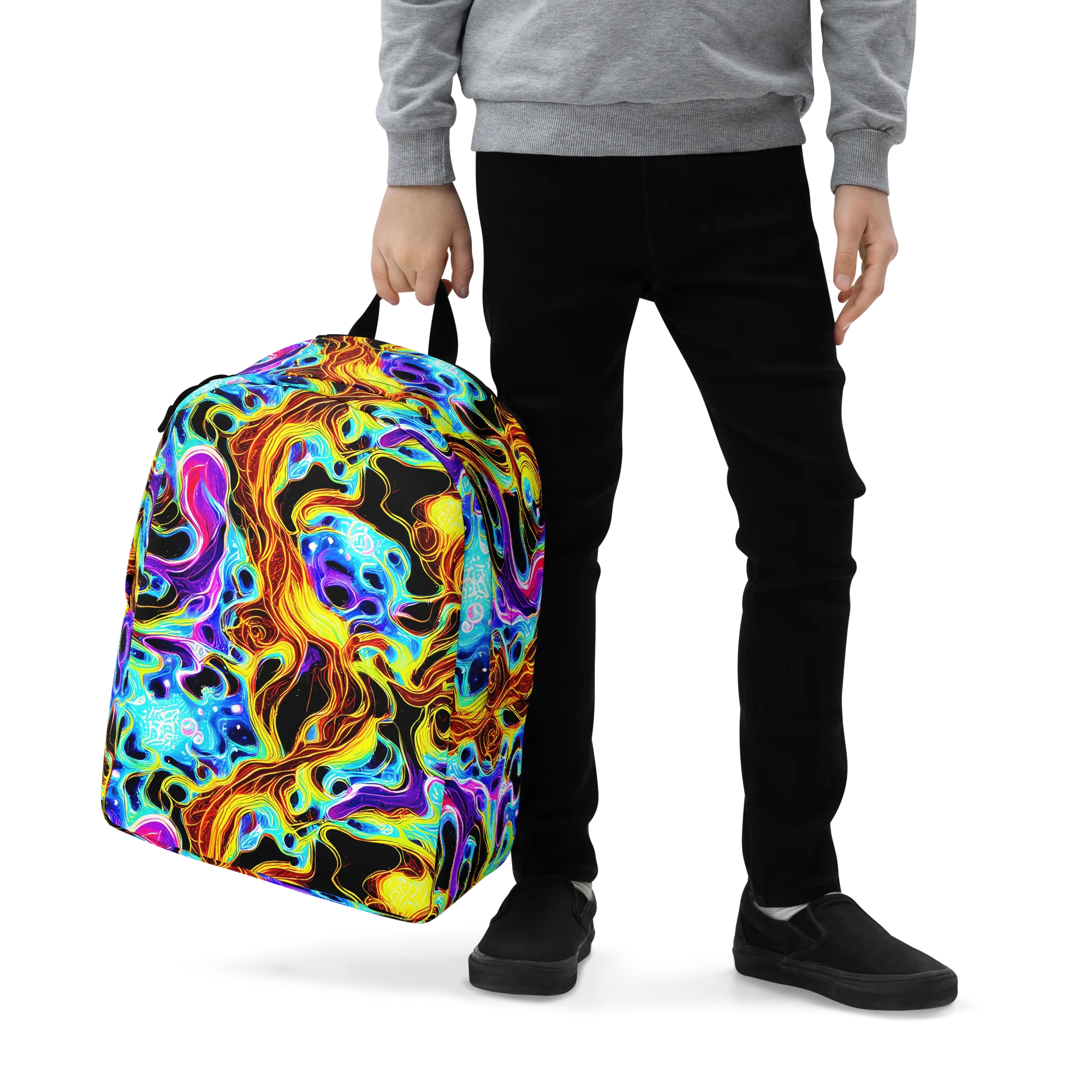 Blue Firestorm on Minimalist Backpack — Zoomed-in