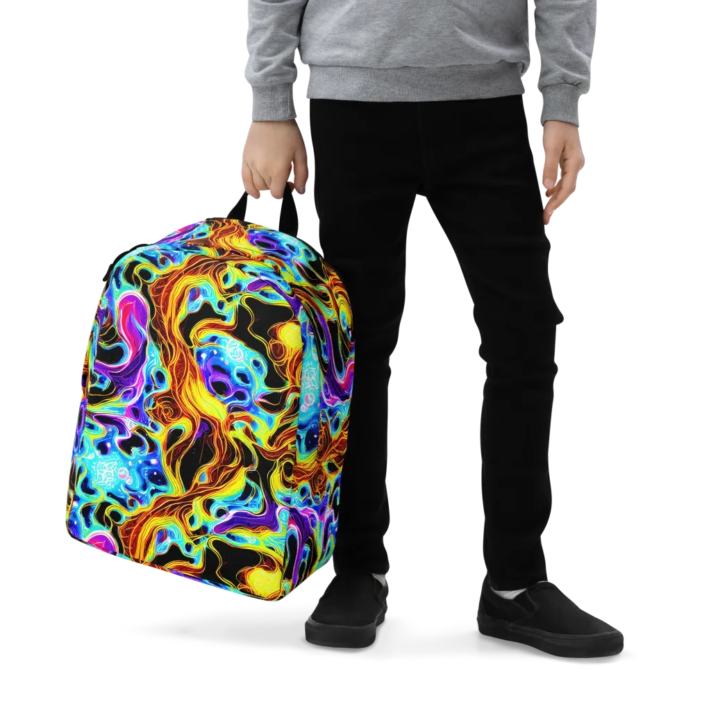 Blue Firestorm on Minimalist Backpack — Zoomed-in