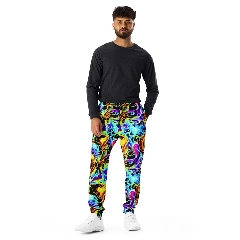 Blue Firestorm on Men's Joggers — Front